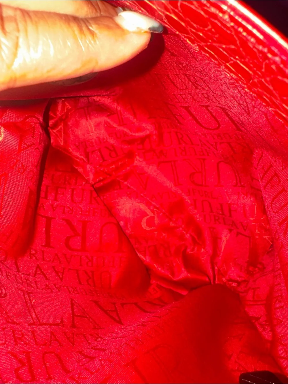 Furla structured croc